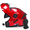 Motorbike Helmets Bluetooth Flip up Modular High Strength Shell Motorcycle Helmet, DOT Approved Motor Bike Cascos para Motos para Hombre Full Face Helmet with Dual-Speaker Headset