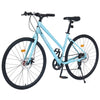 Outdoor Bike 7 Speed Hybrid bike Disc Brake 700C Road Bike For men women's City Bicycle,Mountain Bike for Outdoor