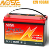 12V 100Ah LiFePO4 Battery,MOSEWORTH Lithium Battery for RV,Solar,Marine,Trolling Motor,Backup Power,15000+Deep Cycles,100A BMS,Group 31 Battery