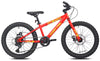 20" Ozark Trail Vibe Mountain Bike, 7 Speed, Fits Rider 3'11"-4'4", Red, Child/Tween/Teen, Unisex