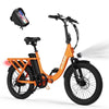 Actbest Electric Bike for Adults, Mars 20'' Fat Tire Folding Ebike with Peak 1200W Motor, 7 Speed 28MPH, 48V 499Wh Removable Battery, Adjustable Bike Stem, Foldable Electric Bicycle UL2849 (Black)