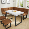 brafabhome 71.6inch Corner Dining Breakfast Nook with Table and Bench Modern Table Set for Kitchen Dining Room
