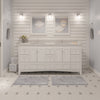 Abbey 72" Double Bathroom Vanity with Marine Gray Cabinet and Quartz Top
