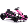 Kojooin Go Kart for Kids,24V Battery 300WX2 Motors Pedal On Foot Go Cart,8MPH High Speed Drifting Car with Slow Start Function,Rose red
