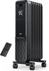 Dreo Oil Filled Radiator, Electric Radiant Heaters for indoor use Large Room with Remote Control, Child Lock, 4 Modes, Overheat & Tip-Over Protection, 24h Timer, Digital Thermostat, Quiet, 1500W