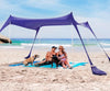 SUN NINJA 10x10.5 FT Pop-Up Beach Tent with Sand Shovel, Pegs & Stability Poles �C Navy Blue Sun Shelter for Beach, Camping & Outdoor Activities