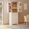 Asofer 71" Pantry Cabinet with Doors & Shelves - Huge Storage Kitchen Cabinet, Adjustable Shelves, White