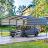 EROMMY Carport 20x20 FT, Heavy Duty Car-port, Car-Shelter with Galvanized Metal Roof and Frame, Easy Assembly Car-Shed with Enhanced Base, Expanding Garage Space for Pickup, 2 Cars, Boat and Tractors