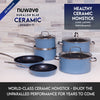 Nuwave 10 Piece Induction Compatible Duralon Blue Ceramic Non-Stick Cookware Set, Cozy Blue