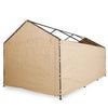 Abba Patio 10x20 ft Weather Carport Sidewall Tarp Replacement, Dark Grey- Top&Frame Not Included