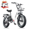 Electric Bike for Adults 20'', 800W UL2849 48V 32AH 110Miles Long Range Ebike up to 30mph Full Suspension E-mountain bike 4.0 Fat Tire Off-road, 2 Seats outdoor Dual Disc Brakes Electric bicycle