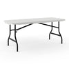 Staples 6' x 29.5" Heavy Duty Plastic Folding Table White Granite (62109)