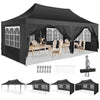 HOTEEL 10' x 20' Pop up Canopy Tent,Heavy Duty Waterproof Commercial Instant Gazebo,Outdoor Canopy for Party,Wedding,Event,Backyard,White