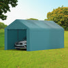 GOJOOASIS Carport, 10 x 20 Heavy Duty Carport Canopy with Removable Sidewall, Water-Resistant Portable PE Garage with All-Season Tarp Beige
