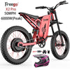 6000W(Peak) Motor 60V/35Ah Battery, Freego X2Pro Electric Motorcycle for Adults, Electric Bike  50MPH/7 Speed Off Road Electric Bicycle,19x2 Full Suspension/Four-Piston Hydraulic Brake UL2849MTB