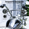 GoHawk 5" Waterproof Motorcycle Bluetooth Speakers Stereo Built-in Amp Audio System Harley, Chrome