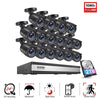ZOSI H.265+ H.265+ 1080p 16CH 5MP Security Camera with 2TB Hard Drive, 12 Count
