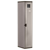 Suncast 72" Resin Outdoor Storage Cabinet with 3 Shelves, Platinum Metallic