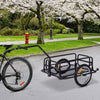 Aosom Foldable Bike Cargo Trailer Cart with Hitch, 88 lbs. Capacity, Black