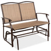 Best Choice Products 2-Person Outdoor Swing Glider, Steel Patio Loveseat, Bench Rocker w/ Armrests - Gray