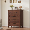 4 Drawer Dresser for Bedroom,34.8" Tall Bedroom Dresser with Large Drawer& Black Handles,Wooden Storage Organizer Cabinet Chest of Drawer for Living Room,Hallway