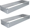 2PCS 12x4x1FT Galvanized Raised Garden Bed Kit,Vegetable Boxes-Rectangle Metal Flower Box,Large Planter Raised Beds Outdoor Garden for Planting,Fruit,Herb-Black
