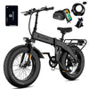 Luckeep X1 Lite Foldable Electric Bike for Adults 1500W Peak Motor,720WH Removable Battery,28MPH 60 Miles Long Range,20"*4" Fat Tire All-Terrain E-bike with Front Suspension,Mountain Electric Bicycle
