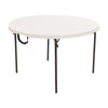 Lifetime 48 inch Round Fold-in-Half Table, Indoor/Outdoor Essential, White Granite (280064)