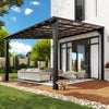 Aoxun 8' x 5' Gazebo for Patio, Gazebo Pergola with Sloped Roof, Grill Gazebo Large Wall-Mounted Heavy Duty Awnings, for Backyard, Deck, Patio