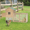 Gaildon Large Removable Chicken Coop for 4-5 Chickens ,with 2 Story Poultry Cage,Nesting Box,Pull Out Trays, Brown