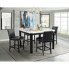 Picket House Celine 5PC Counter Dining Set with 4 Black Faux Leather Chairs