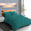 Pinch Pleated 1-Piece Duvet Cover 100% Egyptian Cotton 800 Thread Count with Zipper & Corner Ties Pintuck Decorative Duvet Cover- Queen/Full Size (90" x 90") Inch, Silver