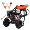 KFFKFF 3600 PSI 2.6 GPM Gas Pressure Washer w/26 ft High Pressure Hose 5 Nozzles Gas Powered Washer