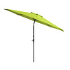 CorLiving 10 Foot Wind Resistant Patio Umbrella, Outdoor Parasol with Crank Tilt, Round Market Umbrella for Patio, Umbrella with Crank, Tilt Umbrella, Outdoor Umbrella, White