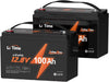 LiTime 12V 100Ah TM LiFePO4 Lithium Battery Low Temp Protection Deep Cycle Trolling Motors Battery