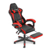 Bigzzia Gaming Chair Office Chair, Ergonomic Game Chair with Height Adjustable Headrest and Lumbar Support for Adults Teens, Black & White