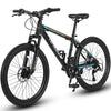 26 inch Mountain Bike for Men, Adult Mountain Bike with Shimano 21 Speed & Disc Brakes, Black Orange