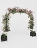 Riedhoff Span 47.2" Steel Garden Arch Trellis for Climbing Plants,Outdoor Garden Arbors and Arches