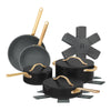 Beautiful 12pc Ceramic Non-Stick Cookware Set with Strainer Lids, White Icing by Drew Barrymore