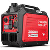 PowerSmart 4800W Portable Inverter Gas Generator with Manual Start for Home Emergencies with Wheel