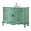 Elegant Decor Danville 48" Single Marble Top Bathroom Vanity in Light Beige