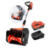 VOLTASK 24V 11-inch Cordless Snow Shovel 7.3lbs Lightweight Electric Snow Blower with 4-Ah Battery & Quick Charger Included for Driveway & Sidewalks