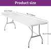 DEXS 8ft Portable Outdoor Table, Folding Design for Easy Storage and Transport,Plastic Material,Perfect for Picnic, Party, Camp Dining,Also Suitable for Indoor Use, Sturdy and Spacious Tabletop Black