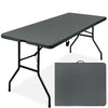 Best Choice Products 6ft Plastic Folding Table, Indoor Outdoor Heavy Duty Portable w/ Handle, Lock - White