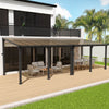 10 ft.��10 ft. Hardtop Outdoor Gazebo Pergola Aluminum Framed with Sloping Pitched Roof for Garden, Patio