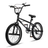 Ktaxon 20in BMX Bike, Beginner Trick Bicycle with Hi-Ten Steel Frame, 360 Degree Rotor Freestyle, 4 Pegs, V-Brake, White
