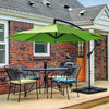 JUSTLET 10ft Heavy Duty Patio Hanging Offset Cantilever Patio Umbrella W/ 4-Piece Base Included Included, Beige