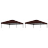 Home Decor 2Pcs 10X10Ft Replacement Cover Tier Gazebo Roof Sunshade Outdoor Cover Sunshade Patio Pavilion Protective Cover