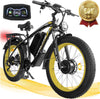 5000W (Peak) Electric-Bike for Adults, 60V 25AH Battery Electric Motorcycle, Dual-Motor-Ebike 50MPH Ebike, 26*4.0 Fat Tire Electric-Bicycle, AWD 21-Speed Mountain Bike for All-Road UL 2849