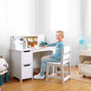 Joyspirit Kids Writing Desk with Chair Set, White